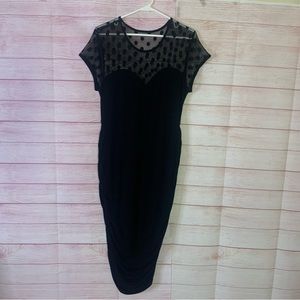 Stork & Babe Black Sweetheart Maternity Dress Size‎ Large